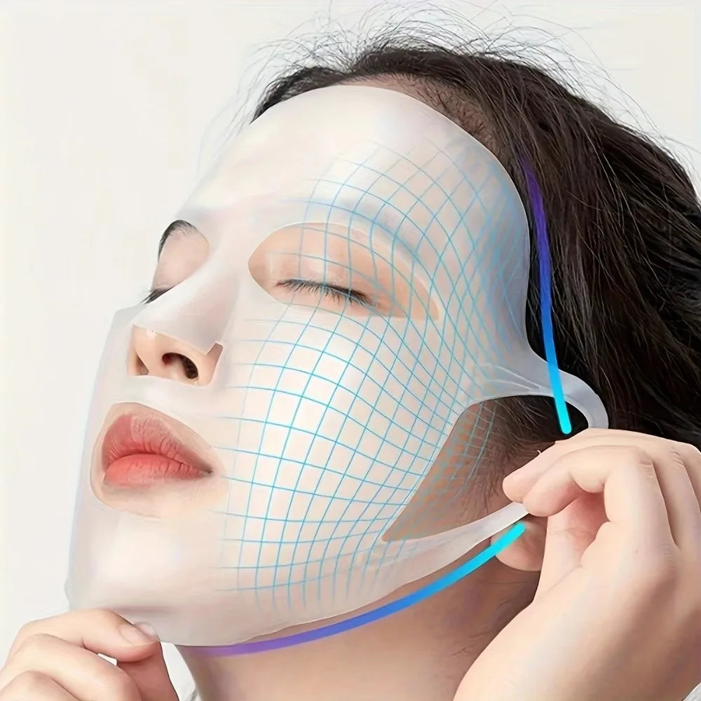 3D Silicone Mask Cover Fixed Mask Tool Ear Hanging Mask for Moisturizing Face Firming Facial Tool Moisturizing Facial Mask Cover