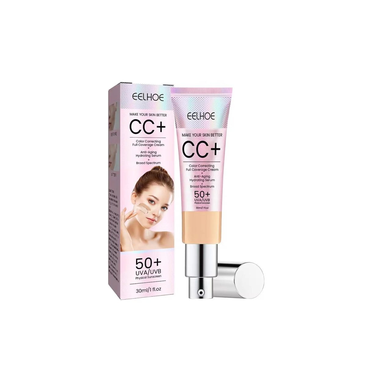 EELHOE CC Foundation Cream Oil Control Pore Covering Even Skin Tone Waterproof Natural Looking Makeup Moisturizing Foundation - AliExpress 66