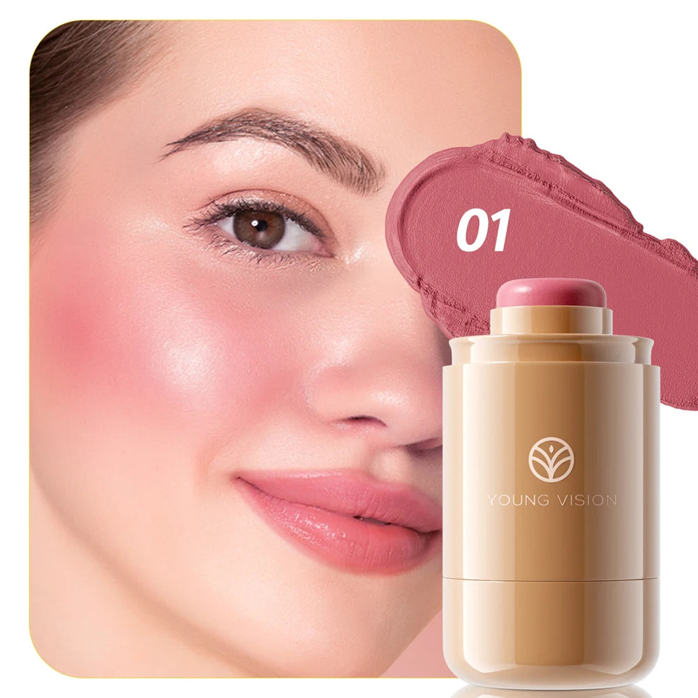 6-Color Pocket Blush with Matte Finish, Natural-Looking, Waterproof Lip and Cheek Dual-Use Creamy Texture Blush Stick - AliExpress 66