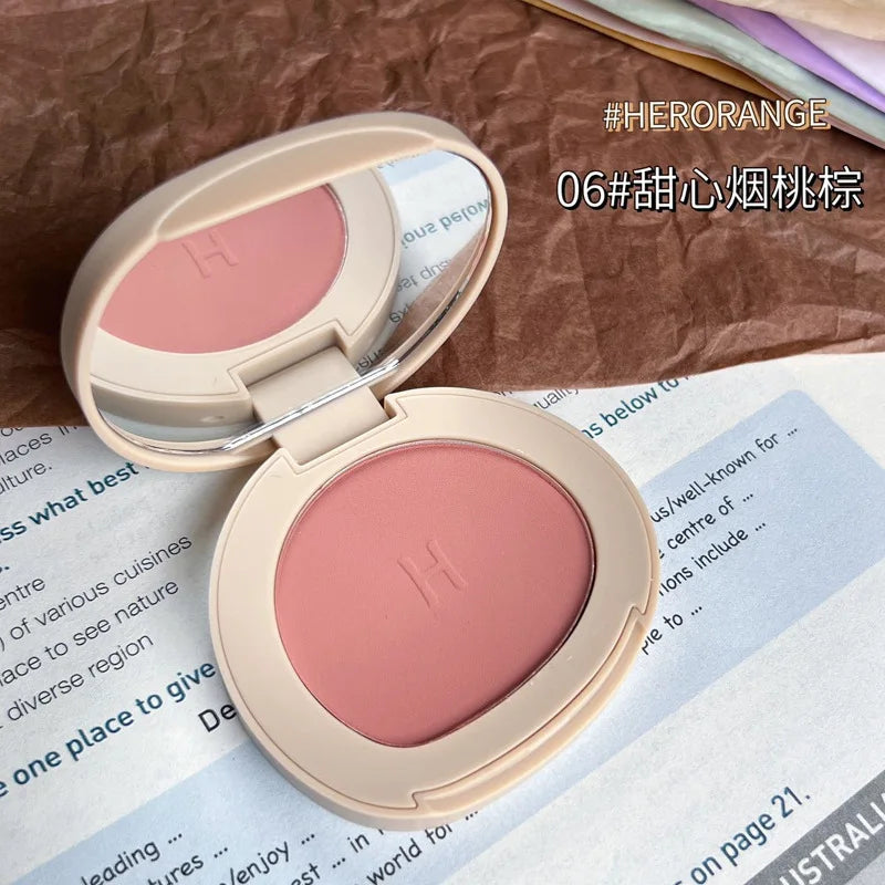 Monokrom Kalis Air Panjang Tahan Lama Plat Peach Orange Kabus Lembut Matte Semulajadi Blush Matte for Semulajadi Rouge - AliExpress 66