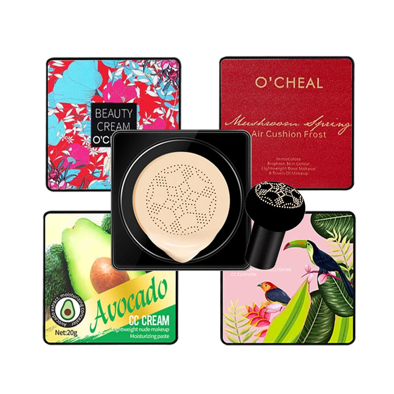 OCHEAL Mushroom Head BB Cream Foundation Cream for Face Makeup Concealer Cushion for Face Base Cream Makeup Cushion Compact - AliExpress 66