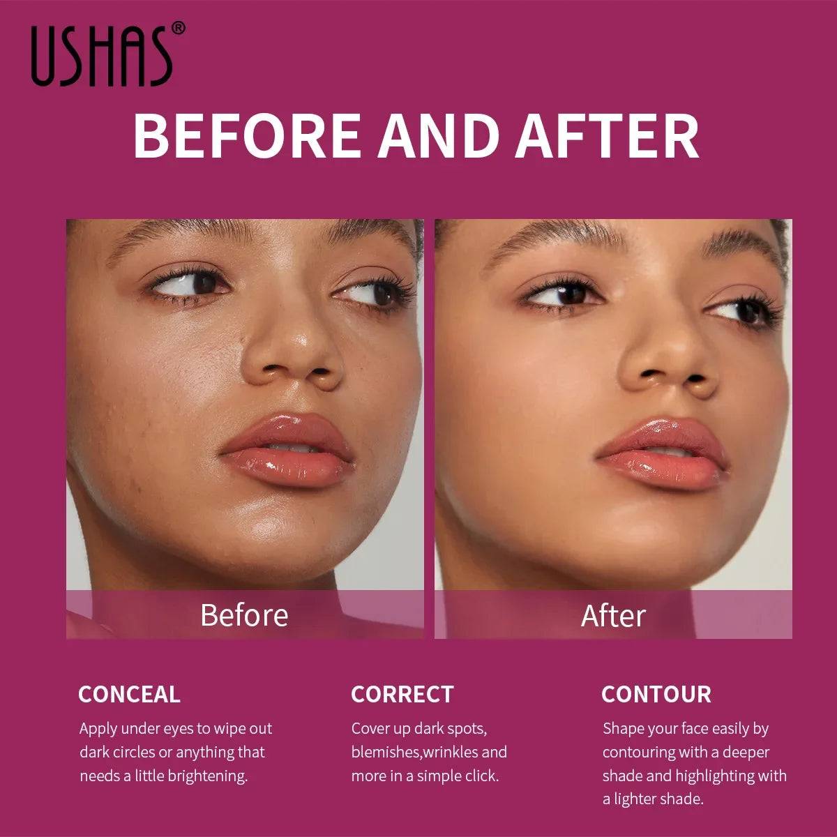 Facial Concealer Sponge Head Matte Liquid Foundation Makeup Oil Control Long Lasting BB Cream Waterproof Brighten Cosmetics - AliExpress 66