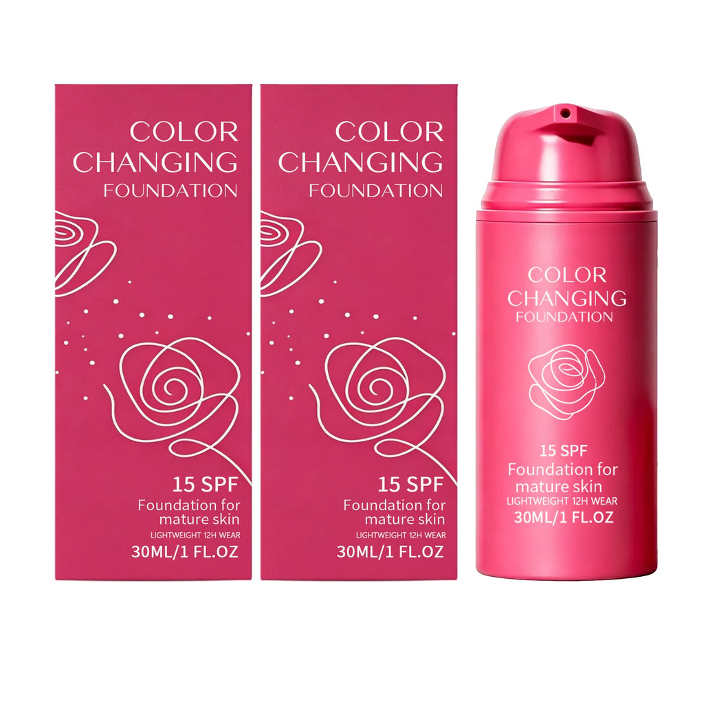 Color Changing Foundation Spf15 Moisturize Even Skin Tone Improve Skin Texture Enhance Smoothness Coverage Concealer Makeup Base
