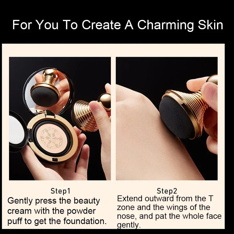 Mushroom Head Air Cushion BB Cream with Sponge Puf Brightening Moisturizing Foundation Concealer Whitening Base Makeup Cosmetics - AliExpress 66