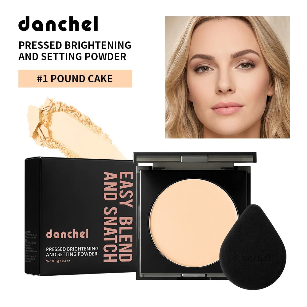 Pressed Brightening Setting Powder Long-lasting Matte Finish Ultra Fine Powder 12h Oil Control Setting Powder For All Skin Type