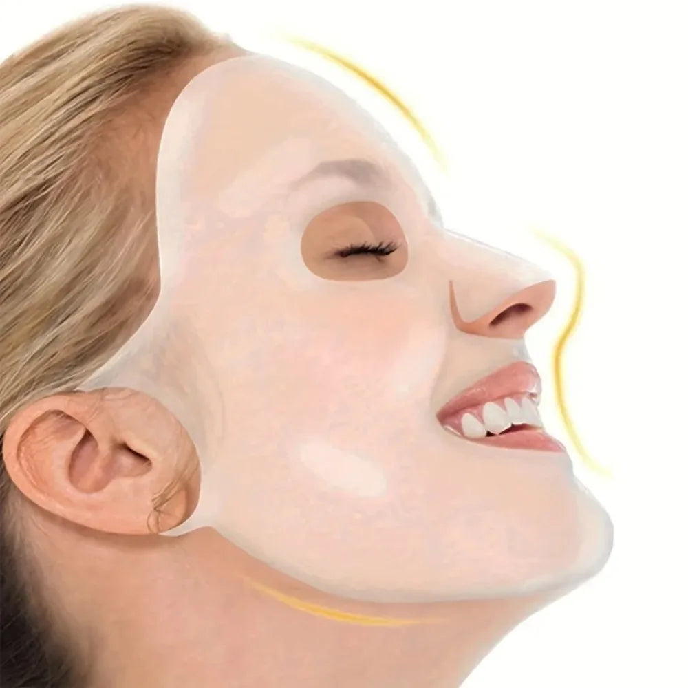 Reusable Silicone Face Mask Holder 3D Ear Hanging Design Moisturizing Facial Mask Cover Anti Wrinkle Auxiliary Mask