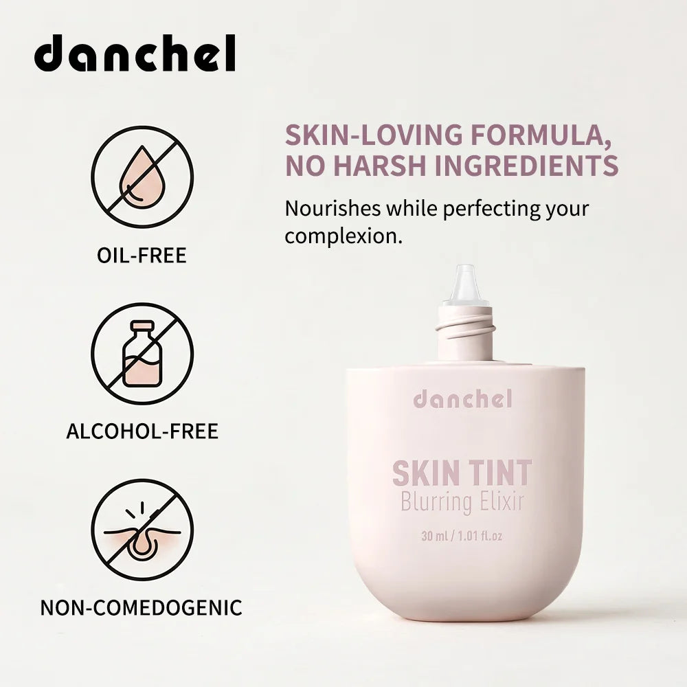 Skin Tint Blurring Elixir Hide Pores Fine Lines Even Skin Tone 12h Long-lasting Natural Finish Lightweight Breathable Skin Tint