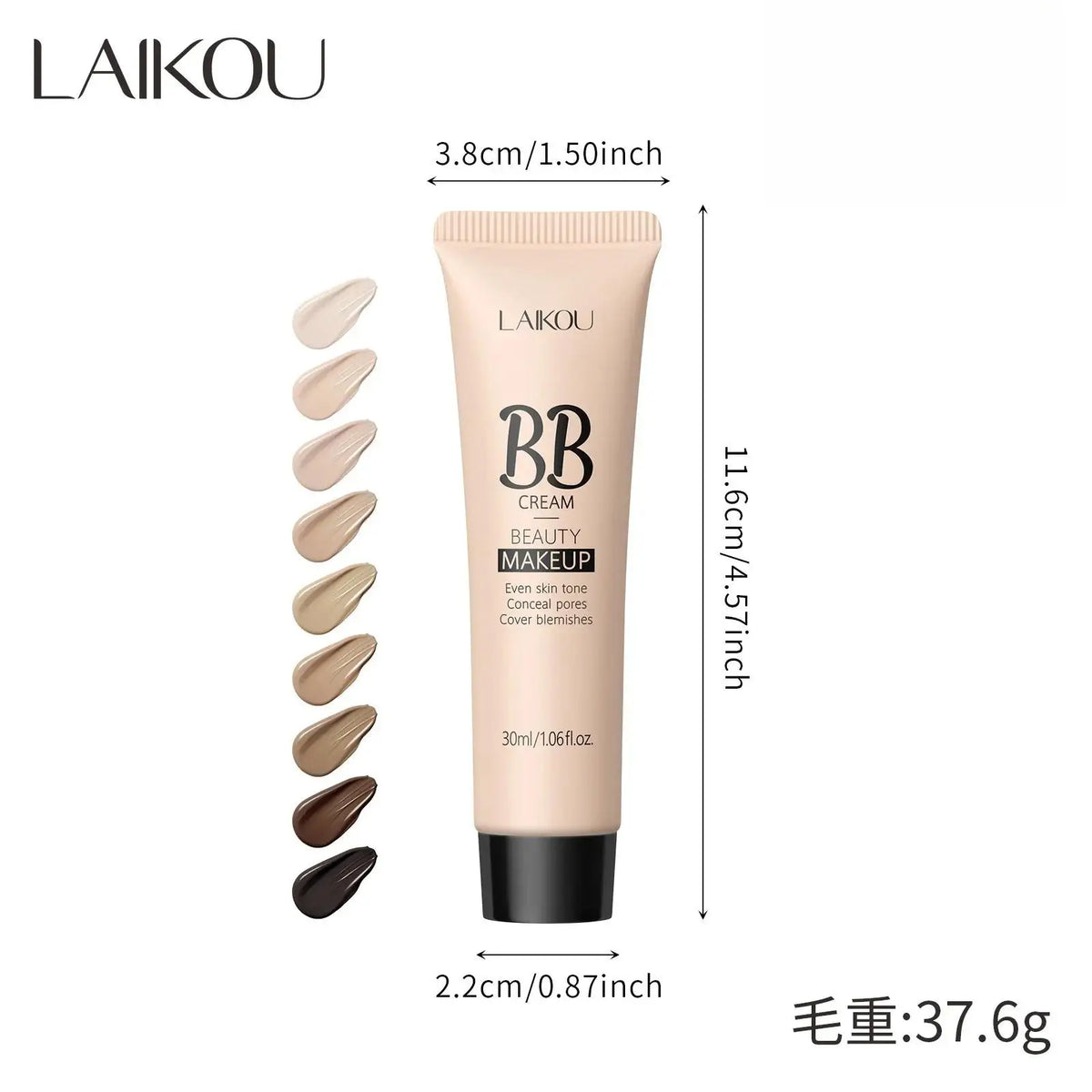 Natural Finish Foundation Cream 30ml Lightweight BB Cover Dark Circles Pores Oil Free Long Lasting Makeup Base - AliExpress 66