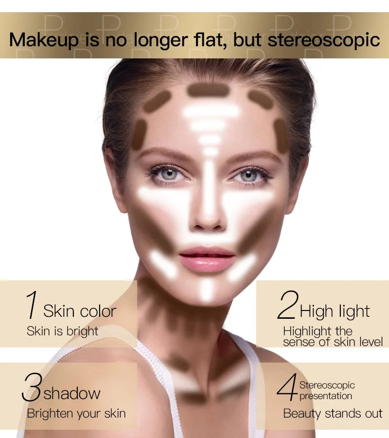 Pudaier 8 Colors Oil-control Loose Powder Waterproof Long-lasting Full Coverage Face Setting Powder Compact Makeup Cosmetics