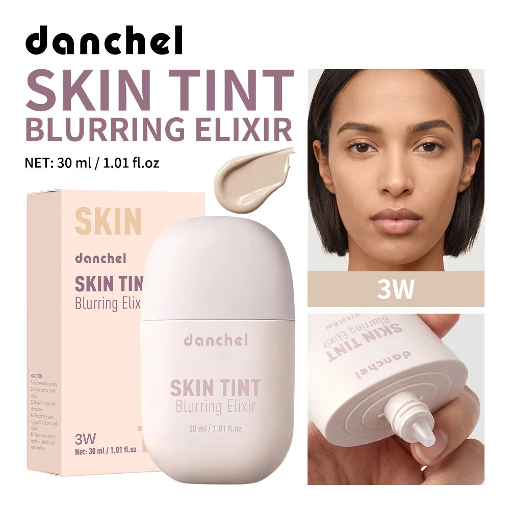 Skin Tint Blurring Elixir Hide Pores Fine Lines Even Skin Tone 12h Long-lasting Natural Finish Lightweight Breathable Skin Tint