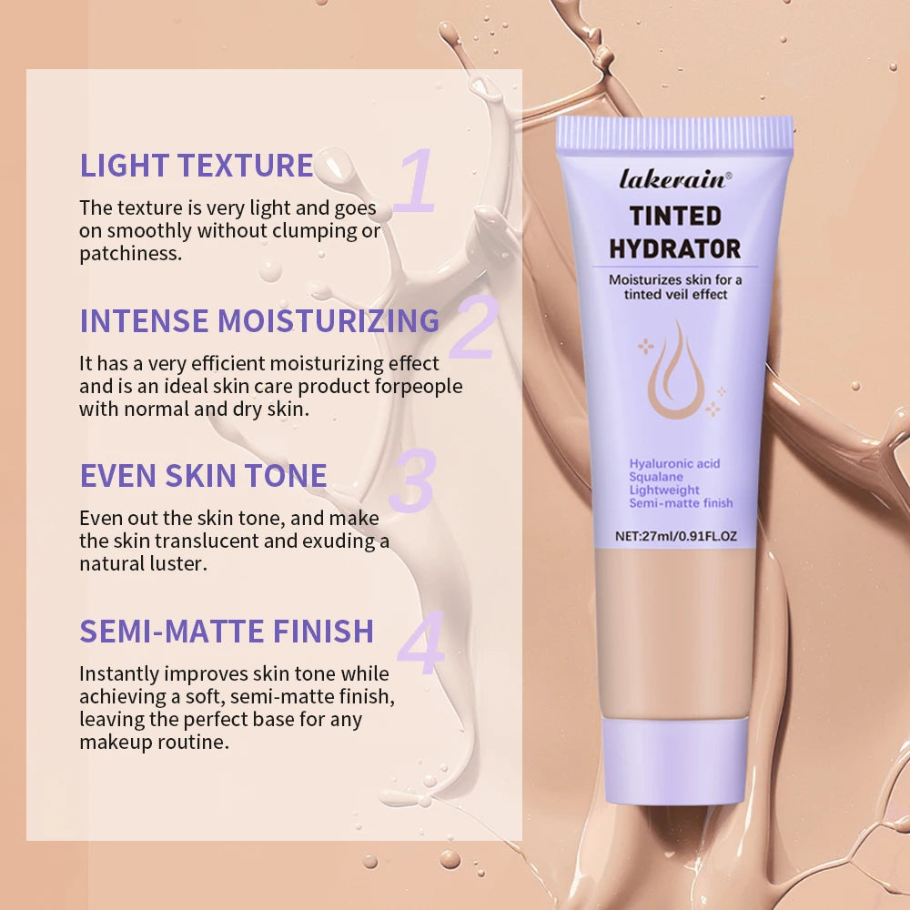 High Coverage CC cream Foundation Tinted Hydrator Matte Finish Light Oil-Free Moisturizing Makeup Hyaluronic Acid Sheer - AliExpress 66