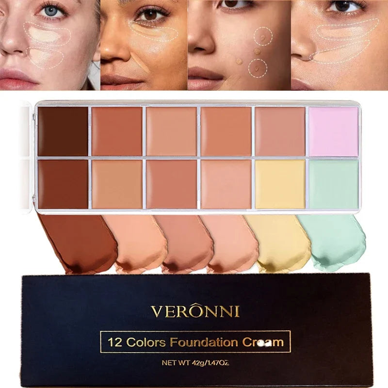 12 Color Nude Concealer Palette Contour Cream Acne Spot Corrector Dark Circles Face Foundation Brightening Pigment Cosmetic - AliExpress 66