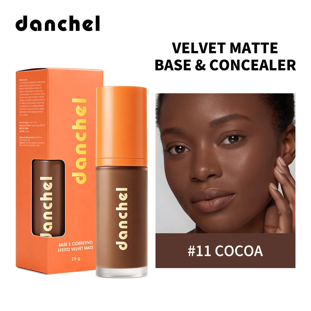 2 in1 Concealer & Foundation Long-lasting Hold Velvet Matte Finish High Coverage Oil Control Skincare Matte Concealer Foundation