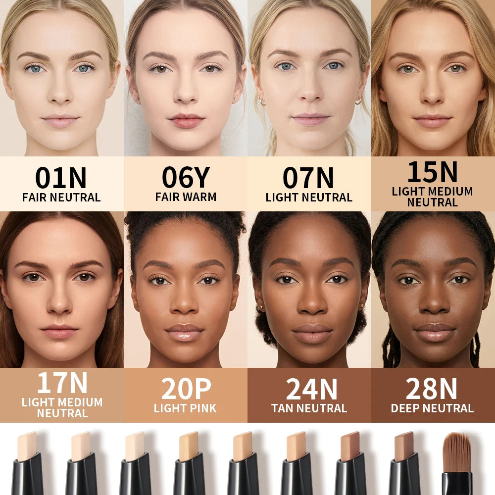 Flawless Skin Ever Dual?End Concealer Pen 8 Shades Full Coverage Long Lasting Blendable Face Concealer Makeup with Brush - AliExpress 66