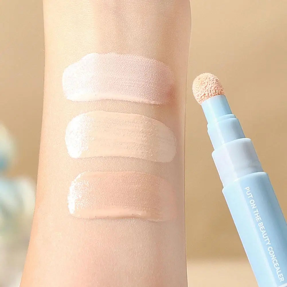 Moisturizing Liquid Concealer Pen Sponge Tip Dark Circles Acne Cover Brightening Face Contour Makeup Cosmetic