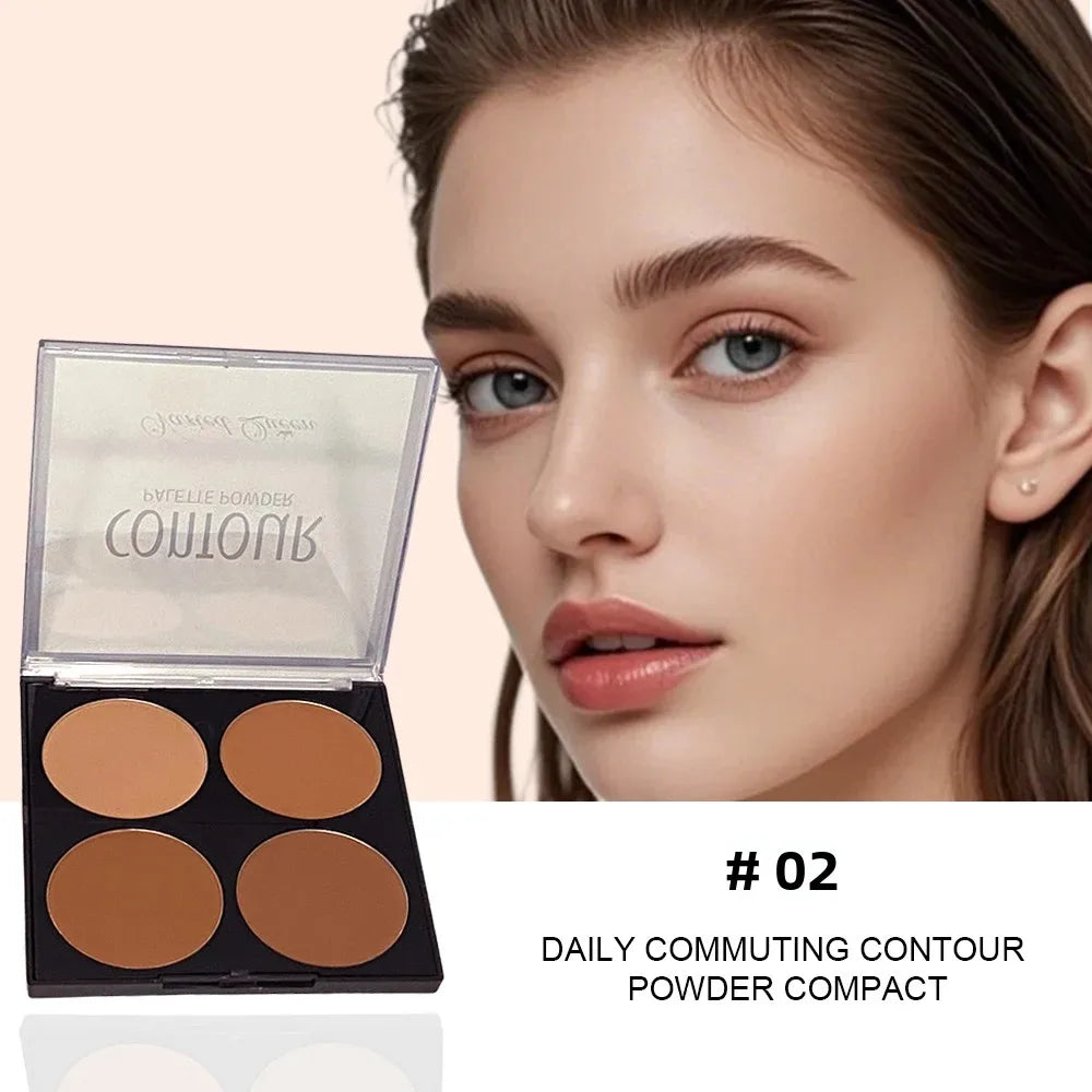 4 Colors Professional Highlighter & Contour Palette 3D Matte Face Bronzer Makeup Set for Enhanced Facial Features - AliExpress 66