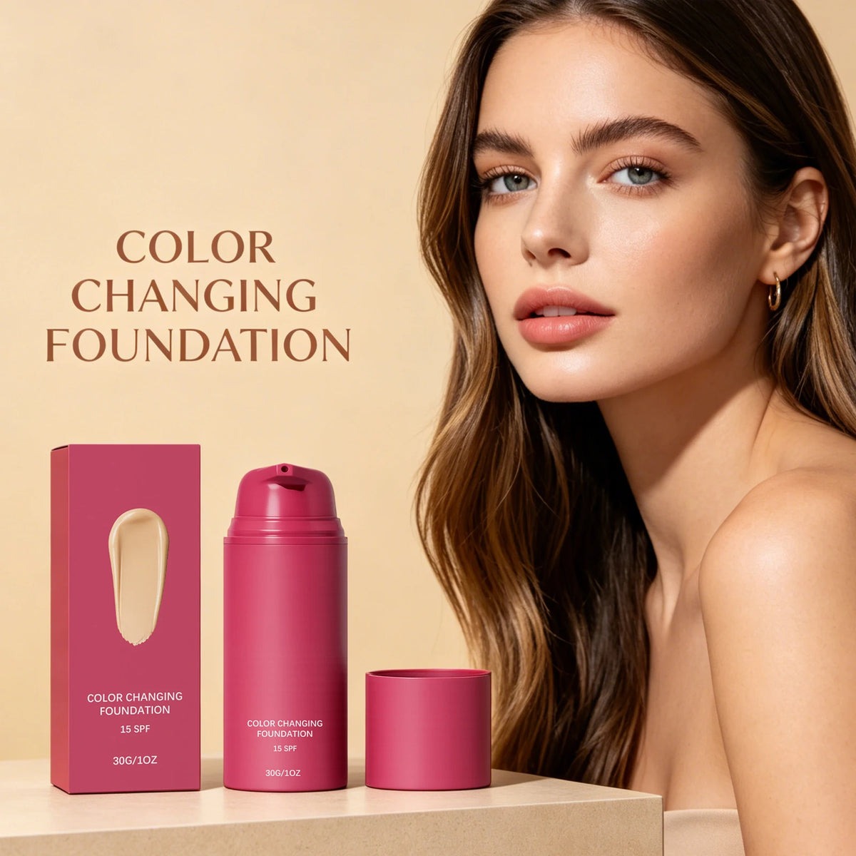 Liquid Foundation SPF 15 Color Changing Concealer Cover Face Blemishes Fine Lines Facial Foundation Natural Beauty Makeup Cream - AliExpress 66