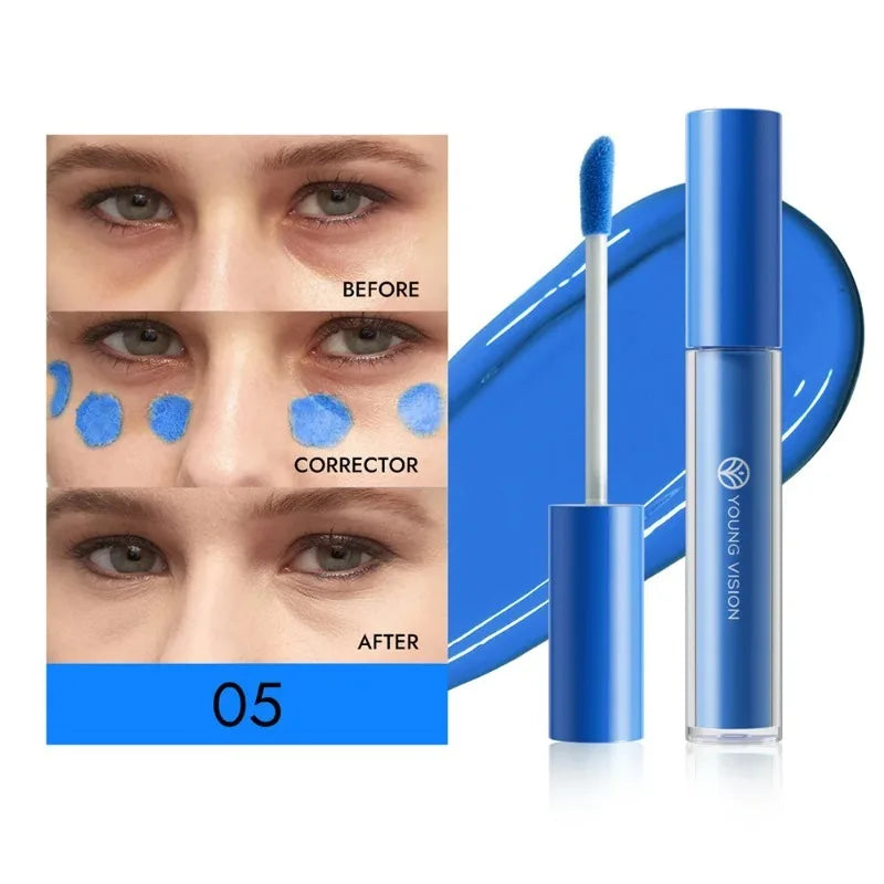Orange Liquid Concealer Colorful Foundation Primer Base Facial Repair Dark Circles Corrector Skin Tone Purple Brighten Concealer