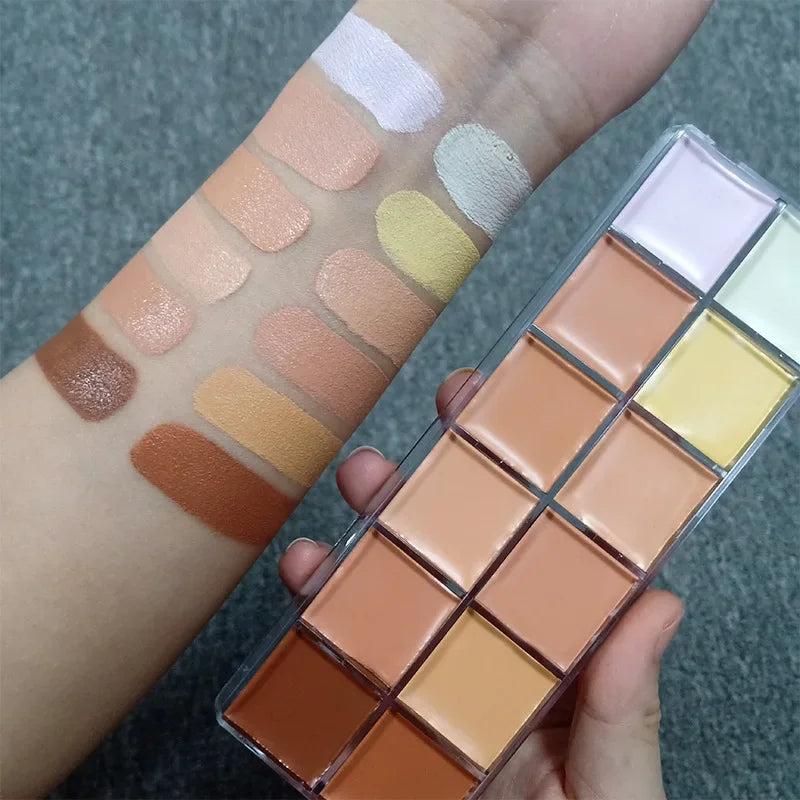 12 Color Nude Concealer Palette Contour Cream Acne Spot Corrector Dark Circles Face Foundation Brightening Pigment Cosmetic - AliExpress 66