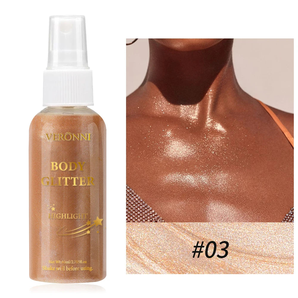 Body Shimmer Oil,Body Liquid Highlighter Facial Contour Brightening Makeup,Illuminating Liquid Highlighter for Face Body Hair - AliExpress 66