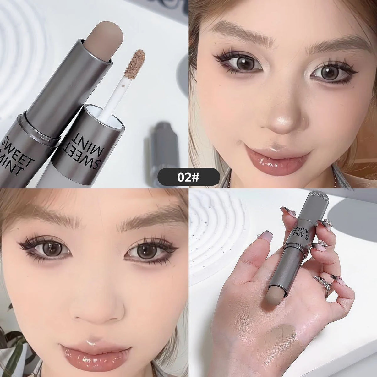 2 in 1 Contour & Concealer Stick Waterproof Face Sculpting Makeup Creamy Matte Foundation Highlighter Long Lasting Nose Shadow - AliExpress 66