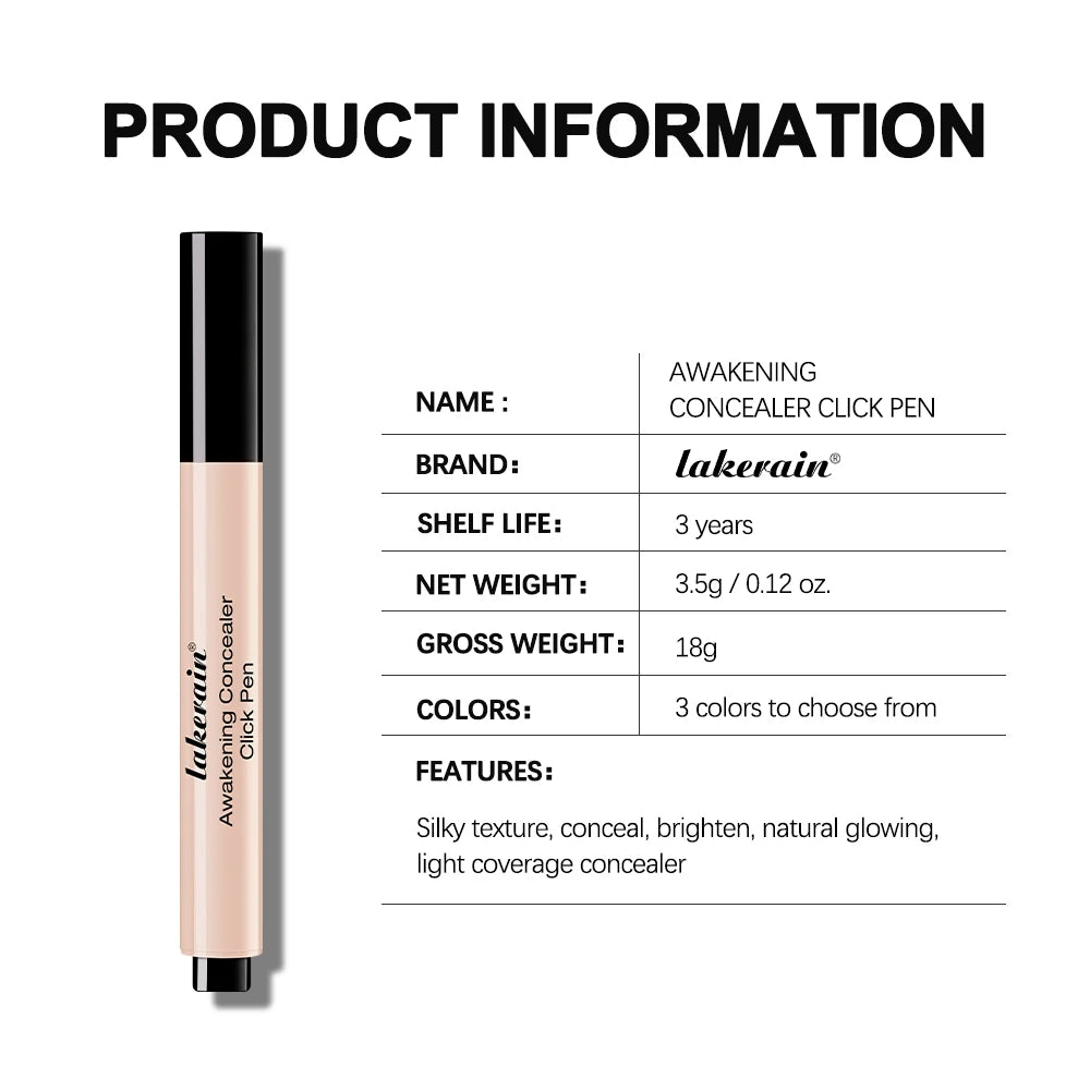 Awakening Concealer Click Pen, Brightens&Conceals Dark Circles Under Eyes, Push-type Brush Design, Lightweight Eye Concealer - AliExpress 66