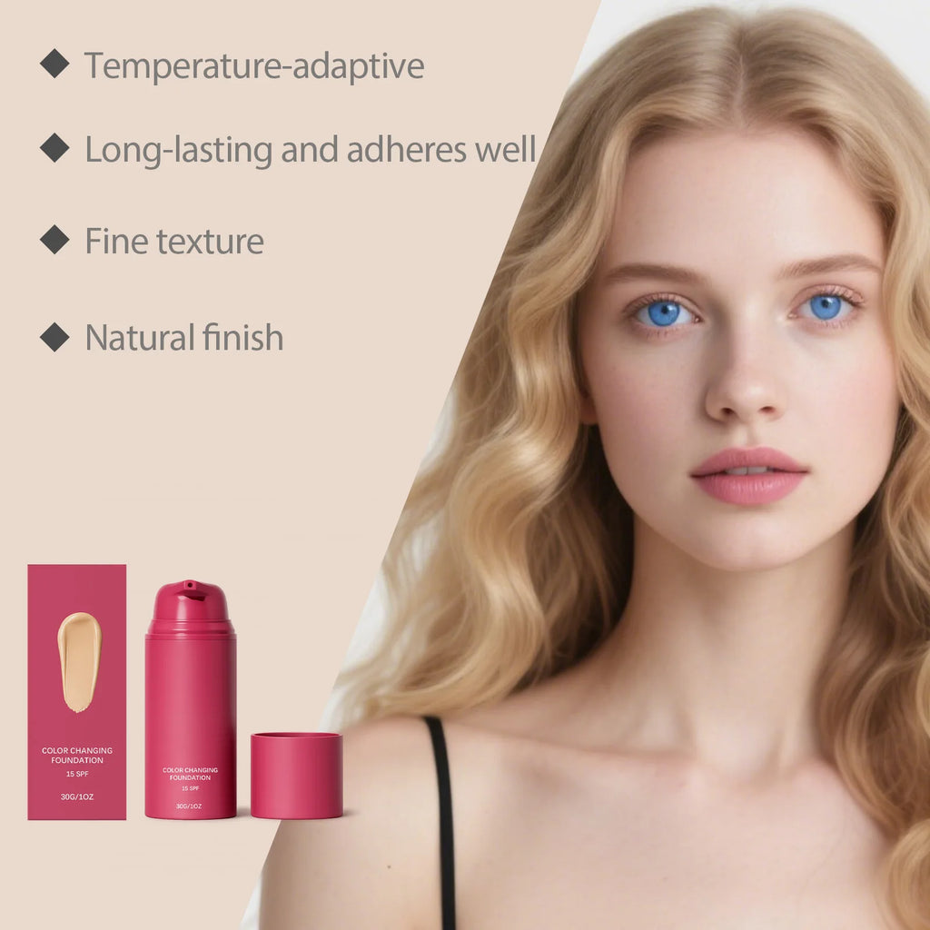 Liquid Foundation SPF 15 Color Changing Concealer Cover Face Blemishes Fine Lines Facial Foundation Natural Beauty Makeup Cream - AliExpress 66