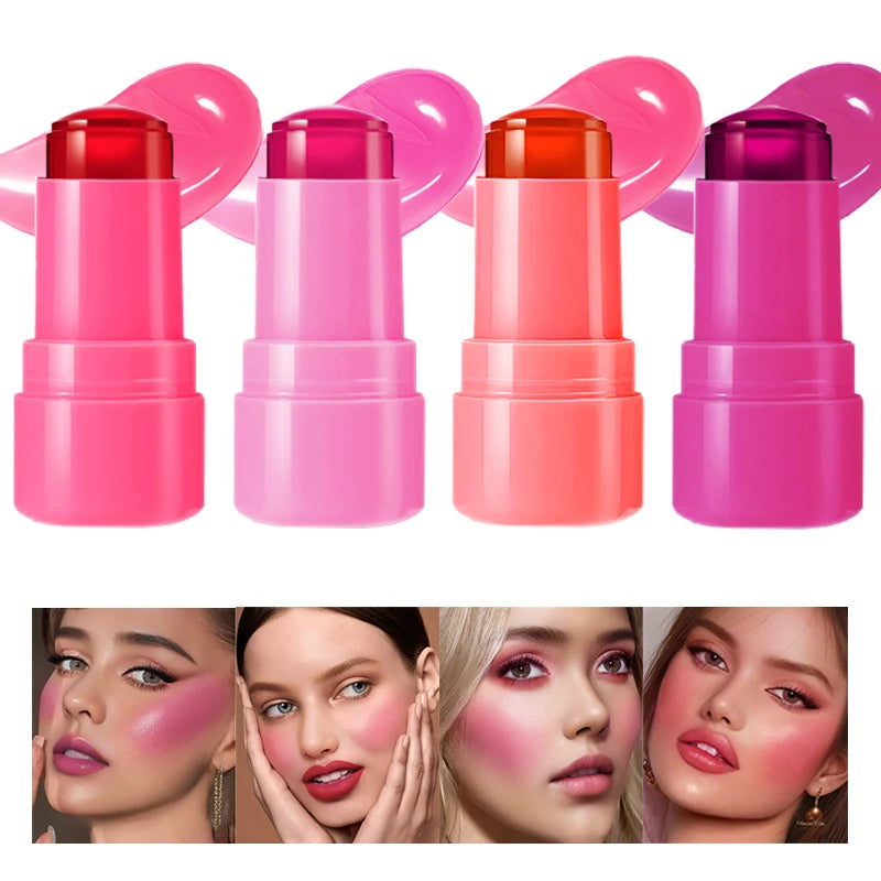 2 Color Jelly Brightening Blush Cream Long Lasting Natural Face Contour Blusher Stick Waterproof Everyday Korean Style Cosmetics - AliExpress 66