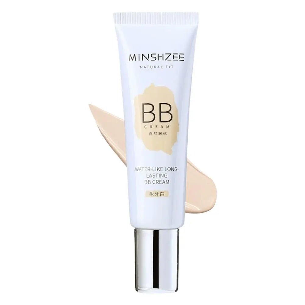 Natural Concealer BB Cream, Foundation Liquid Long-lasting Ivory White Concealer Moisturizing Oil Control Base Makeup No Powder