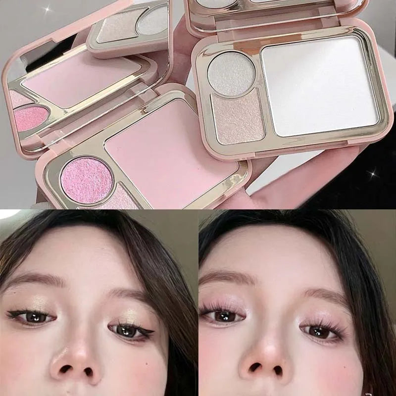 Smooth Mashed Potato Pearlescent Highlighters Makeup Highgloss Bronzers Long Lasting Waterproof Face Contour Brighten Cosmetics - AliExpress 66