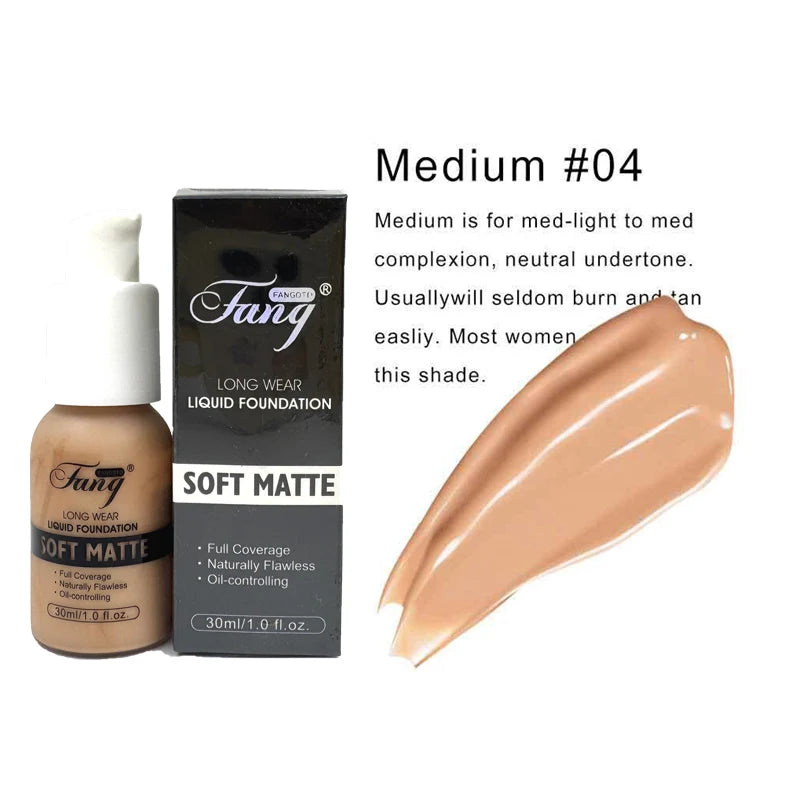 30ml Matte Liquid Foundation Oil Control Full Coverage