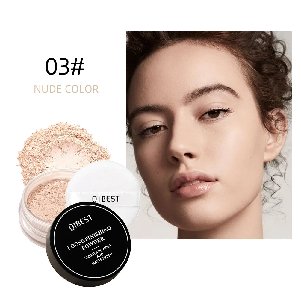 QIBEST Professional Matte Loose Powder Face Setting Powder Waterproof Oil Control Full Coverage Makeup Translucent Styling Fixer - AliExpress 66