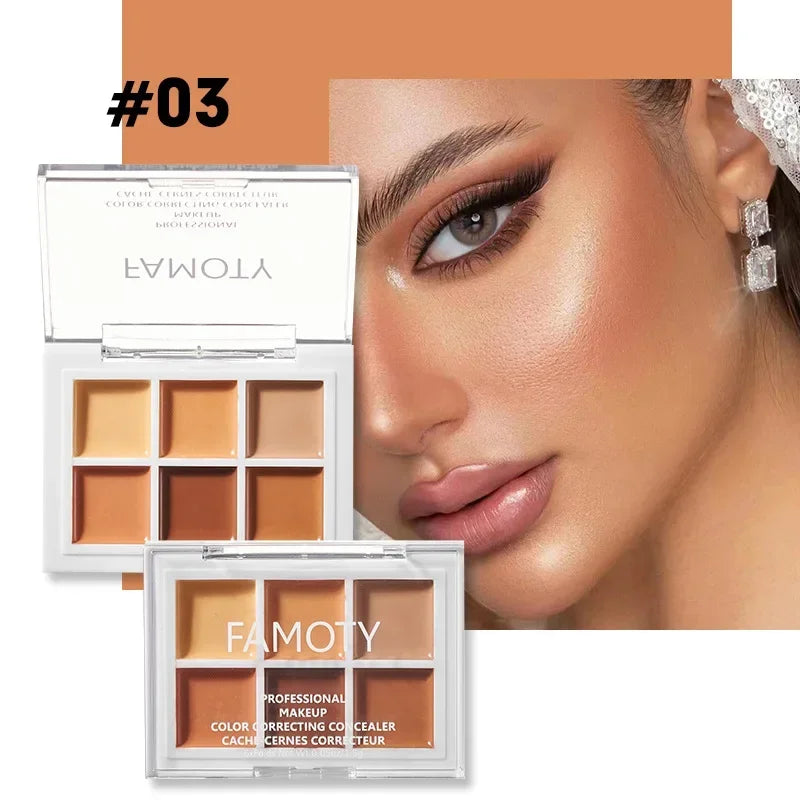 6/9 Colors Concealer Palette Lasting Moisturize Concealer Cream Bronzer Contouring Brightening Highlighter Face Color Corrector