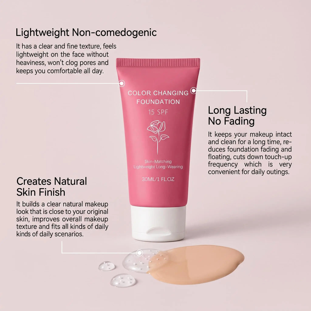 Korean Color Changing Foundation Liquid Automatically Adjusting Skin Tone Conceal Facial Skin Fine Flaw Daily Facial Makeup Base - AliExpress 66