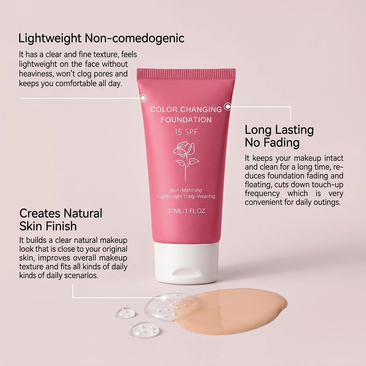 Korean Color Changing Foundation Liquid Automatically Adjusting Skin Tone Conceal Facial Skin Fine Flaw Daily Facial Makeup Base - AliExpress 66