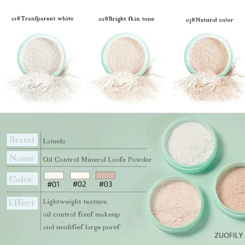 3 Colors Makeup Loose Powder Professional Oil-control Waterproof Natural Face Finishing Powder Long Lasting Matte Setting Powder - AliExpress 66