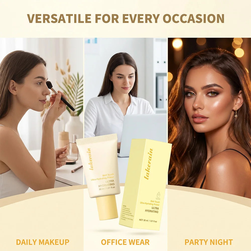 Butter Moisturising Primer Correct Rough Pore Deep Hydration Dewy Glass Effect Base Makeup Primer£¬Moisturizer£¬Serum 3-in-1 Base