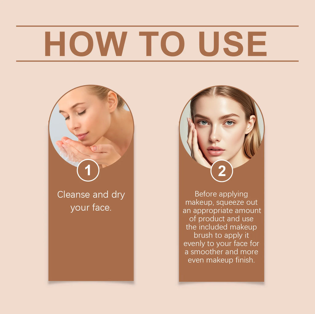 SPF 30 Tinted Moisturizer BB Cream with Hyaluronic Acid Hydrating Skin Tint Natural Glow Foundation & Eco Brush Face Makeup