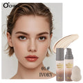 O'CHEAL Flawsless Lightweight Foundation With Puff Oil Control Waterproof Long-lasting Cover Up Moisturizing Coverage Makeup