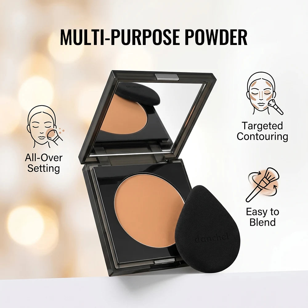 Pressed Brightening Setting Powder Long-lasting Matte Finish Ultra Fine Powder 12h Oil Control Setting Powder For All Skin Type