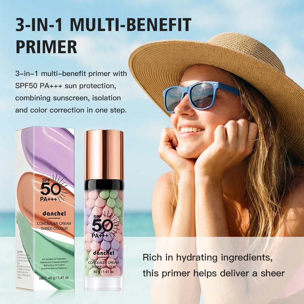 Three-Color Face Primer & Skin Care Isolation Cream Hydrating Moisturizing Smooth Skin Long Lasting Base Lightweight Facial Make - AliExpress 66