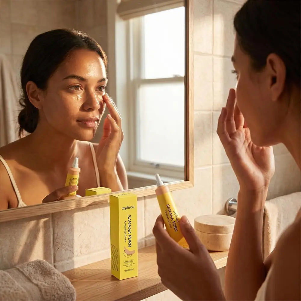 Premium Dark Circles Eye Concealer Banana Pdrn Cover Blemishes Brightener Lightweight Non-sticky Under-Eye Concealer Moisturizer
