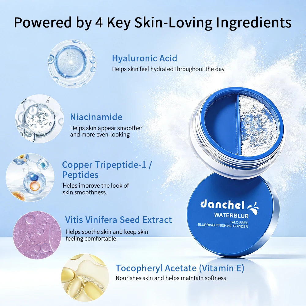 Soft Focus Talc Free Setting Powder Smooth Refined Even Skin Long Lasting Moisturizing Water Blur Hides Pores Setting Powder