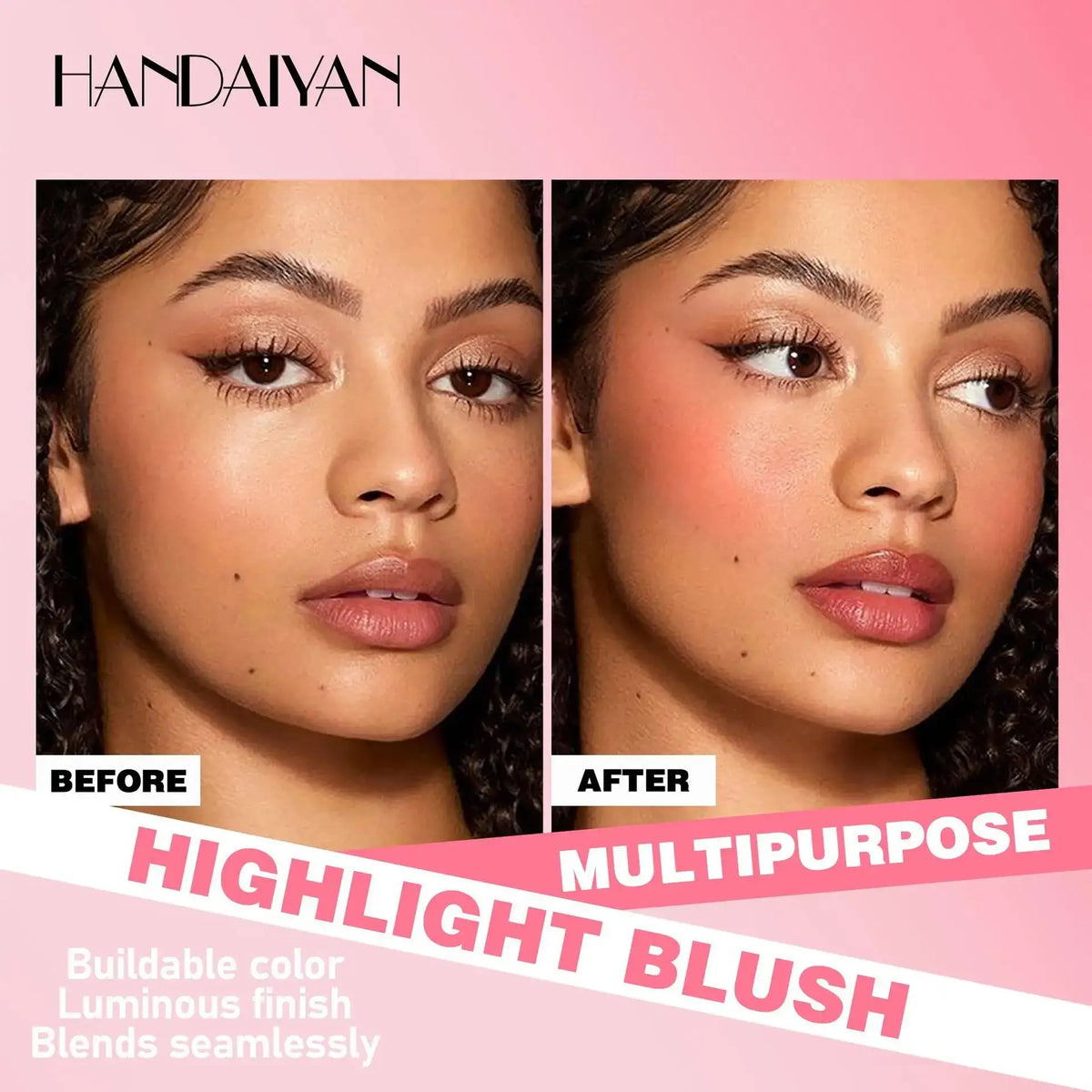2 In 1 Dream Blush Highlighter Palette Natural Glow Face Contour Long Lasting Luminous Finish Healthy Radiance Duo - AliExpress 66