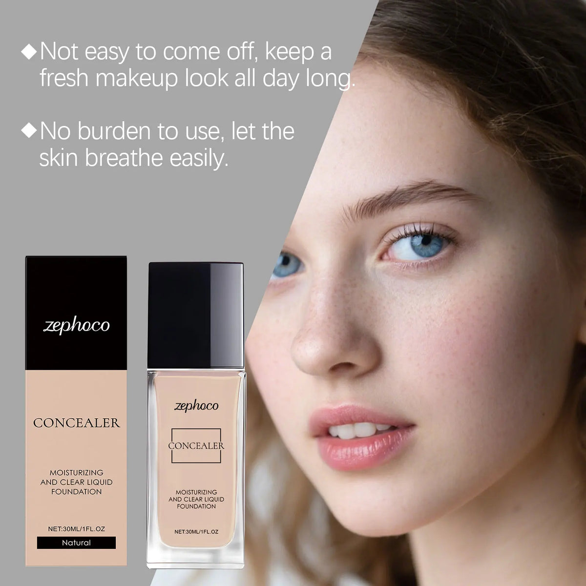 Zephoco Professional High Coverage Foundation with Hyaluronic Acid Deep Hydration Matte Makeup Base Brighten Liquid Foundation - AliExpress 66