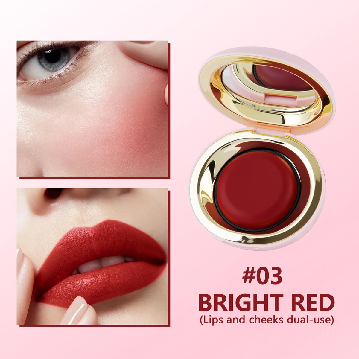 O'CHEAL Translucent Radiant Skin Blusher Four-Color Blush Lips And Cheeks Dual-Use Natural Brightening Long-Lasting Waterproof - AliExpress 66