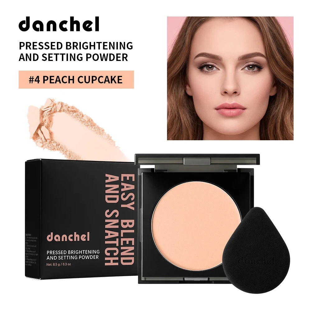 Pressed Brightening Setting Powder Long-lasting Matte Finish Ultra Fine Powder 12h Oil Control Setting Powder For All Skin Type
