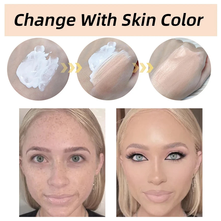 30ml Color Changing Foundation Waterproof Hydrating Transfer-proof Skin Tone Adjust Brightening Korean Makeup Gifts Lightweight - AliExpress 66
