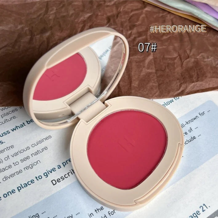 Monokrom Kalis Air Panjang Tahan Lama Plat Peach Orange Kabus Lembut Matte Semulajadi Blush Matte for Semulajadi Rouge - AliExpress 66