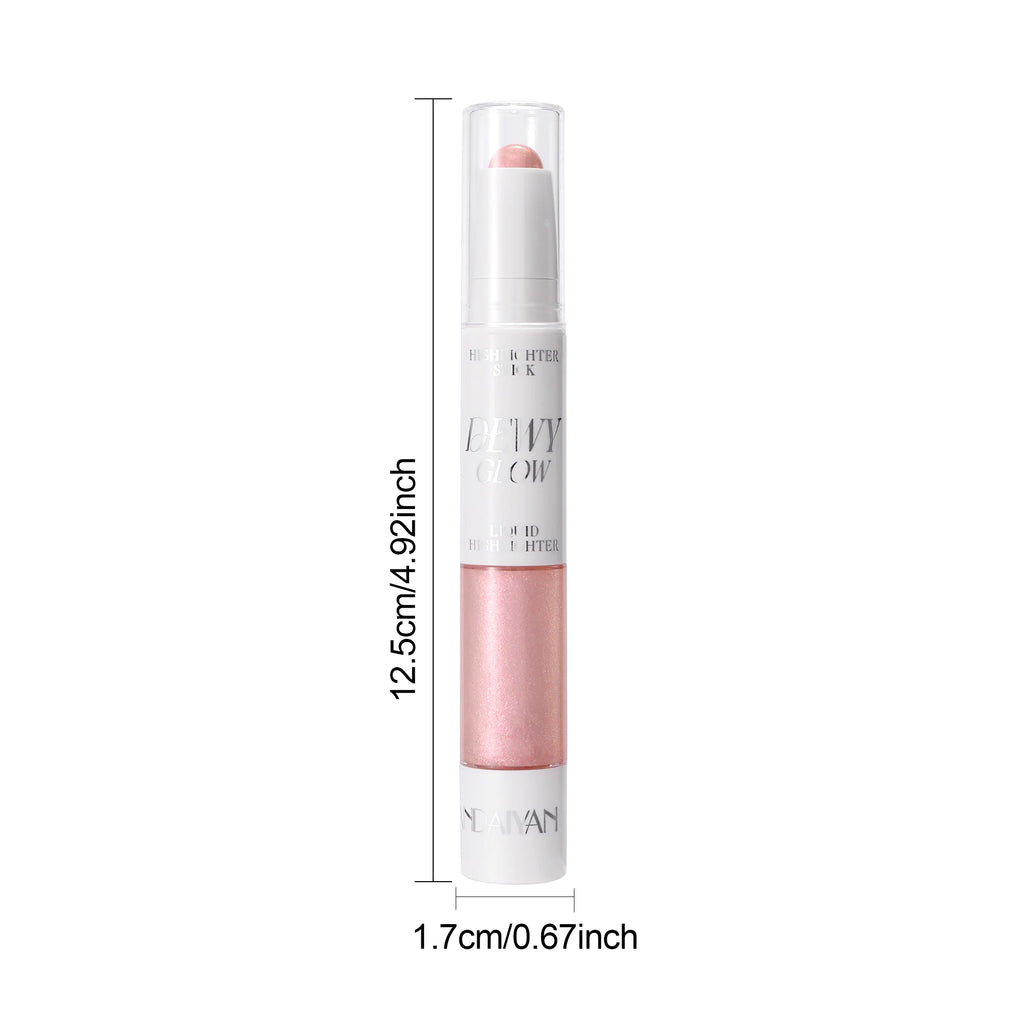 Dual-Ended Contour Highlighter Stick, Nose Shadow Face Sculpting Makeup, Waterproof Long Lasting Easy Blend